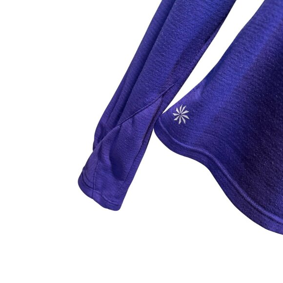 Athleta Purple Long Sleeve Scoop Neck Tee Size M - Picture 4 of 8